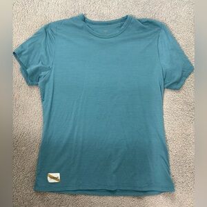 Tracksmith Teal Crew Neck Tee